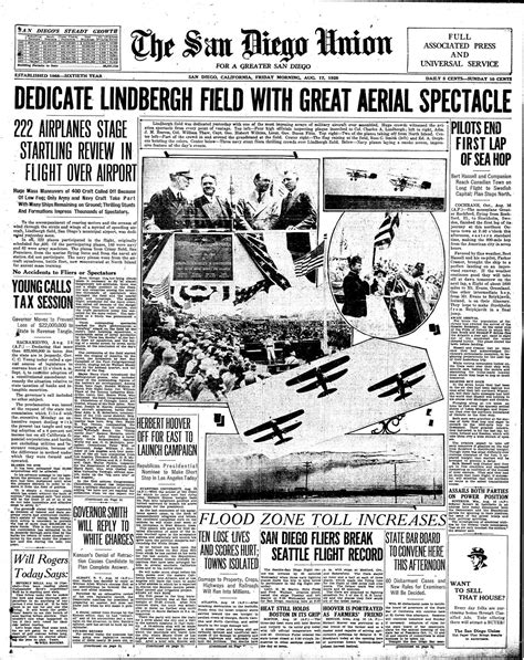 August 17, 1928: Lindbergh Field dedicated - The San Diego Union-Tribune