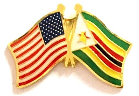 Zimbabwe Flag Friendship Lapel Pins World Flag Friendship