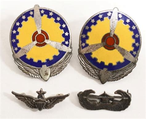 Lot Of 4 Wwii Army Air Corps Sterling Pins
