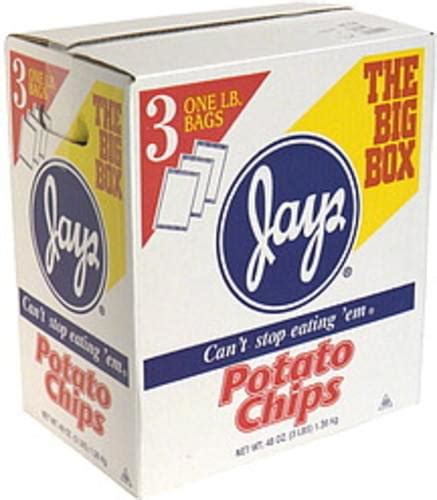 Jays The Big Box Potato Chips 3 Ea Nutrition Information Innit