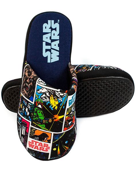 Star Wars Comic All Over Print Mens Multi Coloured Polyester Slippers