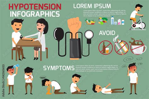 Health Concept Infographics Of Hypotension And Hypertension Disease