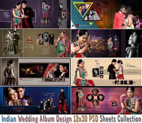 Indian Wedding Album Design 12x30 PSD Sheets Collection ...