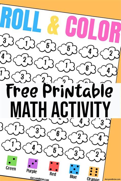 These board games have successfully been used to teach the following subjects: Printable Cloud Roll and Color Dice Game for Preschool and ...