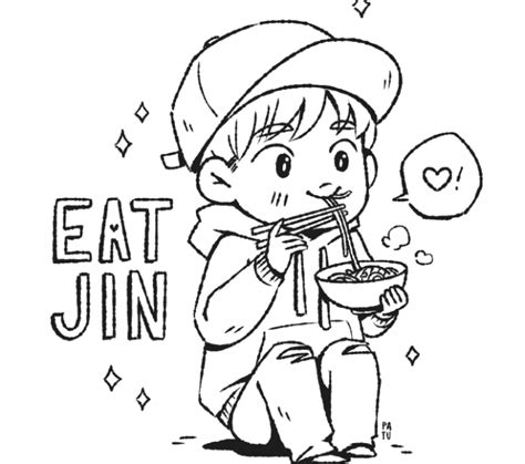 Dibujos Kawaii Para Colorear De Bts - Impresion gratuita