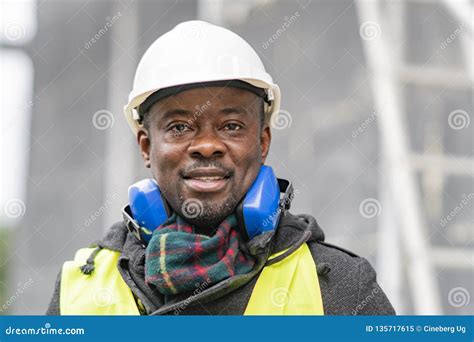 Headshot Portrait Of An African American Engineer Stock Image Image