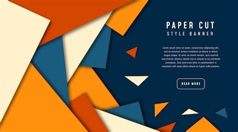Premium Vector Modern Paper Cut Style Banner
