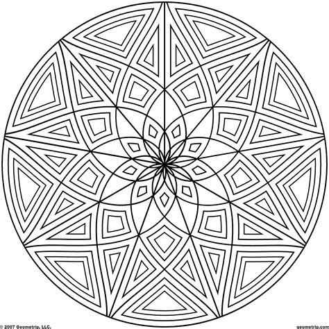 Geometric Design Coloring Page Coloring Home