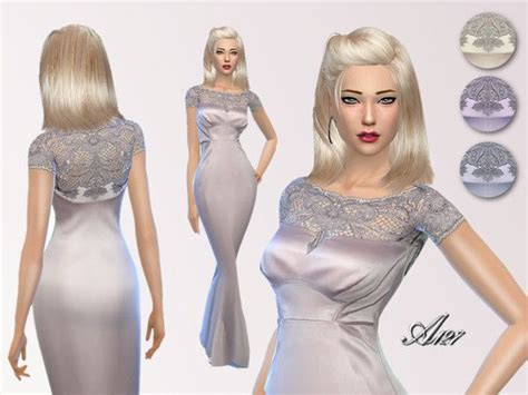 The Sims Resource Aurora Dress Bu Puresim Sims 4 Downloads Sims 4