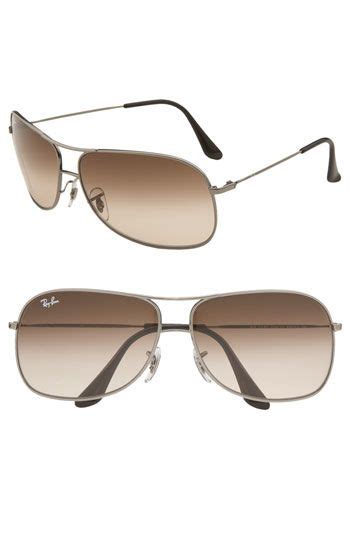 Ray Ban Square 64mm Wrap Aviator Sunglasses Nordstrom Sunglasses Aviator Sunglasses Ray