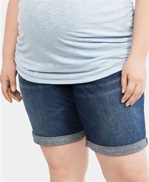 Motherhood Maternity Plus Size Cuffed Denim Shorts Shopstyle