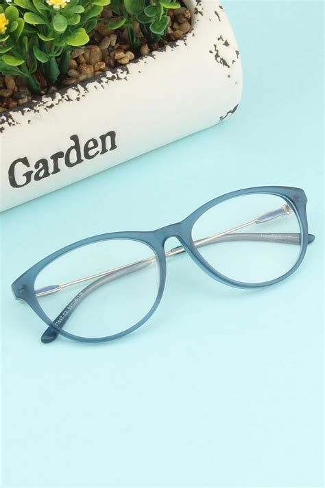 71017 oval blue eyeglasses frames leoptique