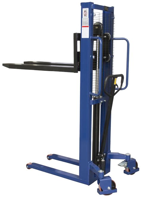 Buy 1000kg Manual High Lift Hand Hydraulic Pallet Stacker Truck