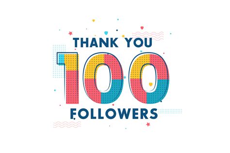 Thank You 100 Followers Celebration Gráfico Por Stockia · Creative Fabrica