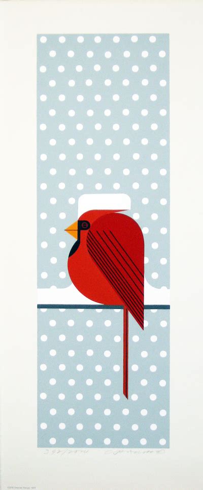 Cool Cardinal Serigraph The Charley Harper Gallery