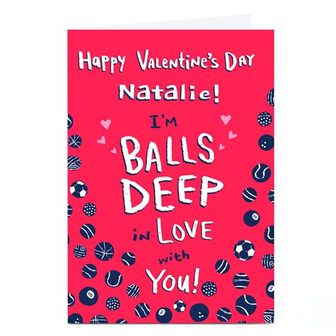 Buy Personalised Hew Ma Valentines Day Card Balls Deep For Gbp 229