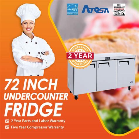 Atosa Mgf8404 Undercounter 72 Inch Refrigerator Lease To Own The