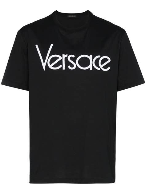 Crisp formal button shirts complete a business formal or casual look when paired. VERSACE LOGO EMBROIDERED COTTON JERSEY T-SHIRT, BLACK ...