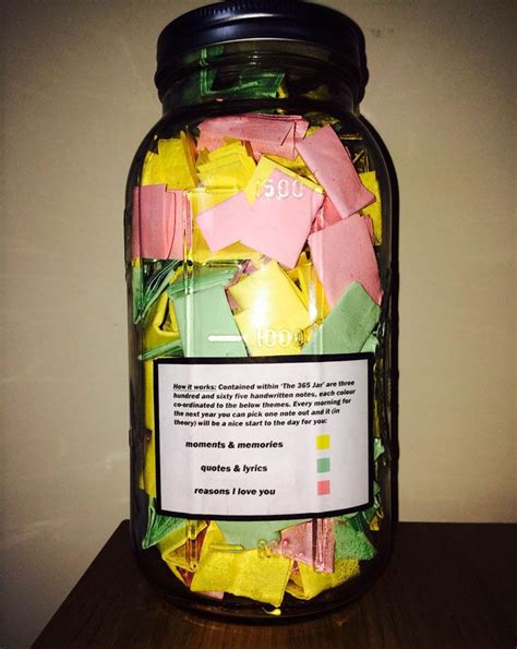 Perfect Boyfriend Puts 365 Love Notes In A Jar For His Girlfriend To
