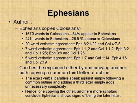 Who Wrote The Book Of Ephesians And To Whom Was It Written : Second