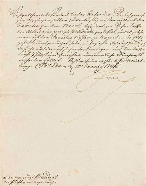 Autographs Friedrich Ii The Great King Of Prussia 1712 1786