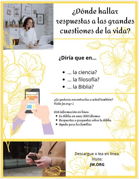 A Flyer For A Social Event With Images Of People On The Phone And Text