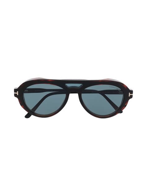 Tom Ford Eyewear Detachable Pilot Frame Sunglasses Farfetch
