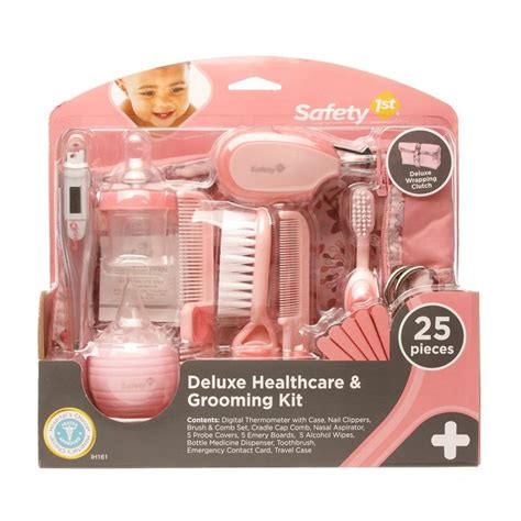 Safety 1st Pink Deluxe Healthcare And Grooming Kit Grooming Kit Contact Card Health And Safety