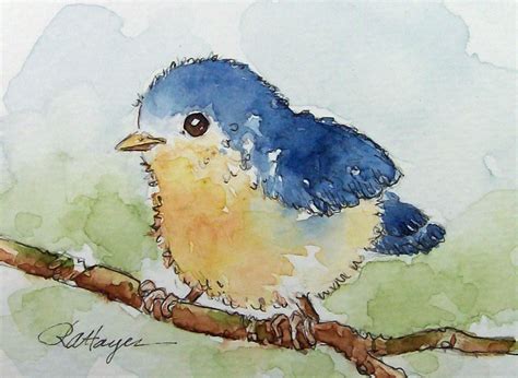 Easy Watercolor Drawing For Beginners Bird Watercolor Paintings