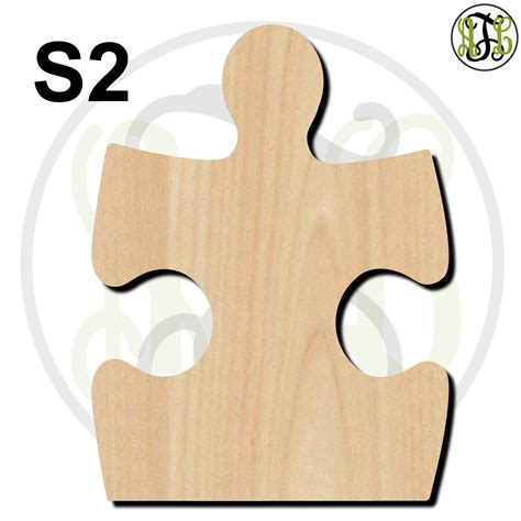 Plaque Puzzle Piece Style 1 Or 2 40045s1 S2 Cutout Unfinished Wood