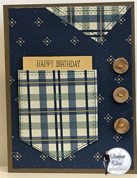 Easy Quick Masculine Birthday Card Using Stampin Up Products Birthday Cards For Men