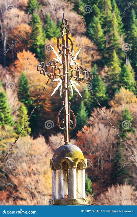 Rila Monastery Church Cross Bulgaria Stock Image Image Of Dome