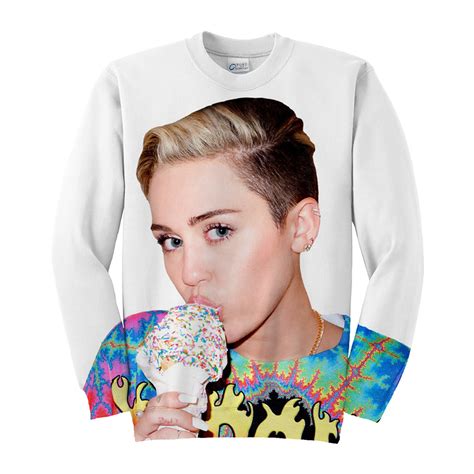 Miley Cyrus Official Store Miley Ice Cream Photo Sweatshirt