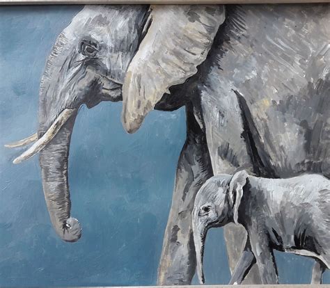 Elephants Painted In Acrylics Elephant Painting Elephants Acrylics