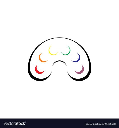 If you have two complementary colors. Paint color palette logo icon sign element Vector Image