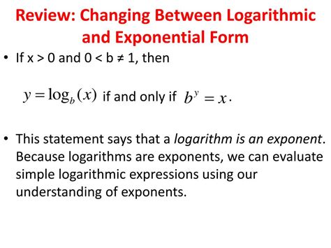 Ppt Logarithmic Functions And Their Graphs Powerpoint Presentation