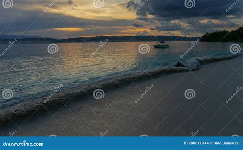 Mansinam Beach On Sunset Scene Stock Photo Image Of Indonesia Scene