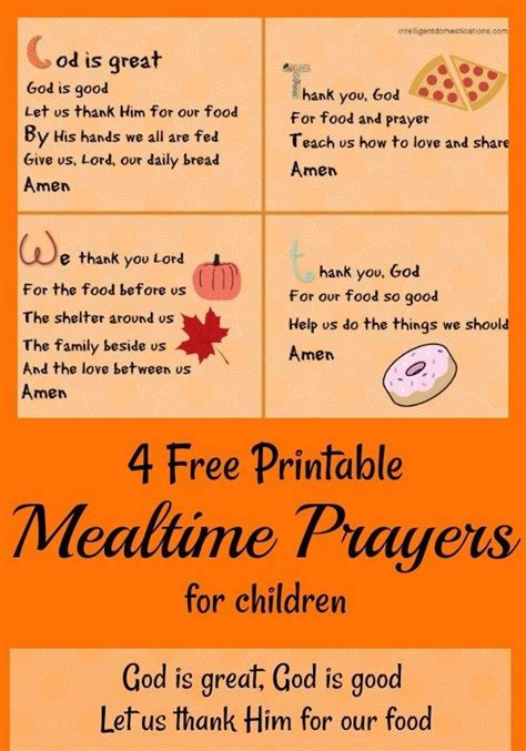 Easter Dinner Prayer For Children Displaying Grace Before Meals