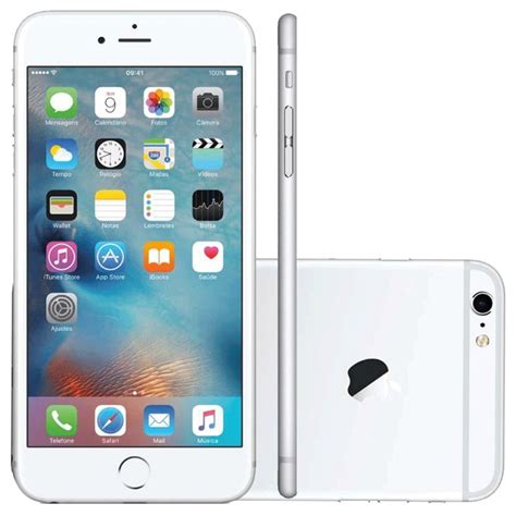 Iphone 6s Plus Apple 16gb Prata 4g Ios 9 3d Touch Chip A9 E Câmera De 12mp