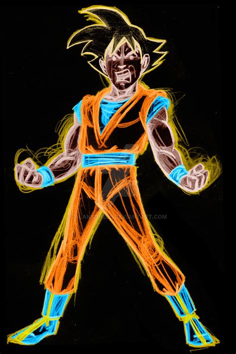 Goku Neon By Alanschell On Deviantart
