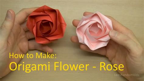 How To Make Origami Flowers How To Make An Origami Rose Tutorial