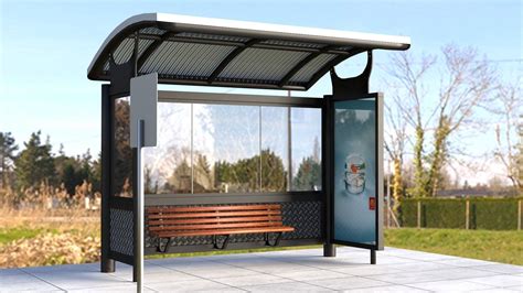 Bus Stop Shelter 3d Model Cgtrader