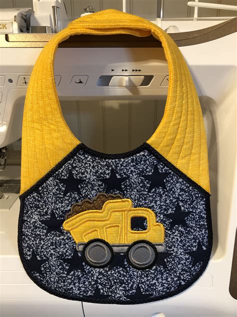 Ith Baby Bib By Kreative Kiwi Construction Appliqué From Designs By