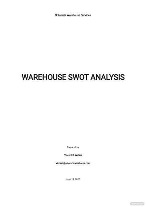 Warehouse Swot Analysis Template Free Pdf Google Docs Word Template Net