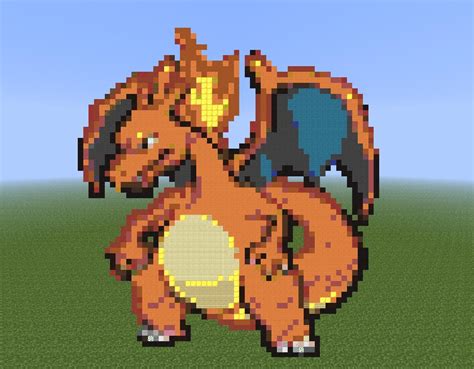 Charizard Pixel Art Pokemon Minecraft Pixel Art Pixel Art Images