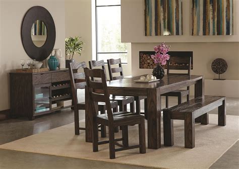 Get inspiration for dining furnitures, sideboards and more. Calabasas Dark Brown Dining Room Set from Coaster (121151 ...