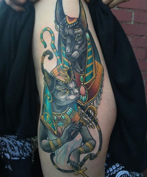 Egyptian civilization was filled with mysteries and a great deal of spirituality. I love the way bastet looks in this picture | Tattoo Ideas ...