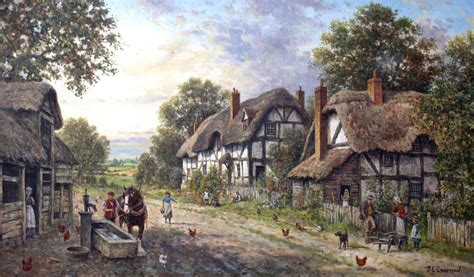Artists Unicorn Gallery Thatched Cottage Countryside Paintings