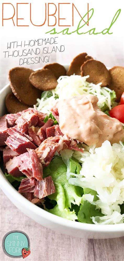 If you run out, here is a quick recipe that tastes better than store bought! Reuben Salad + Homemade Thousand Island Dressing | Recipe ...