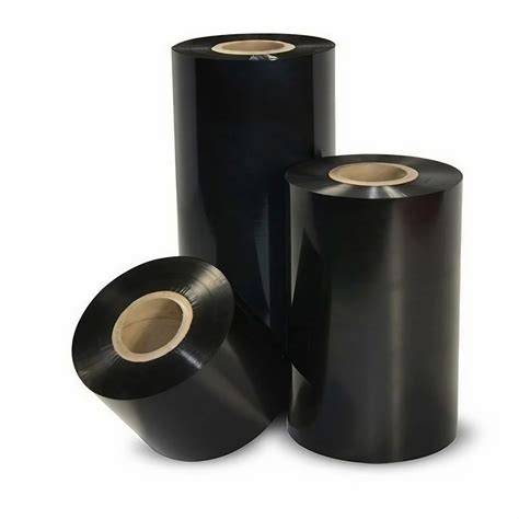Black TTR Barcode Premium Wax Ribbon For Label Printing Packaging Type